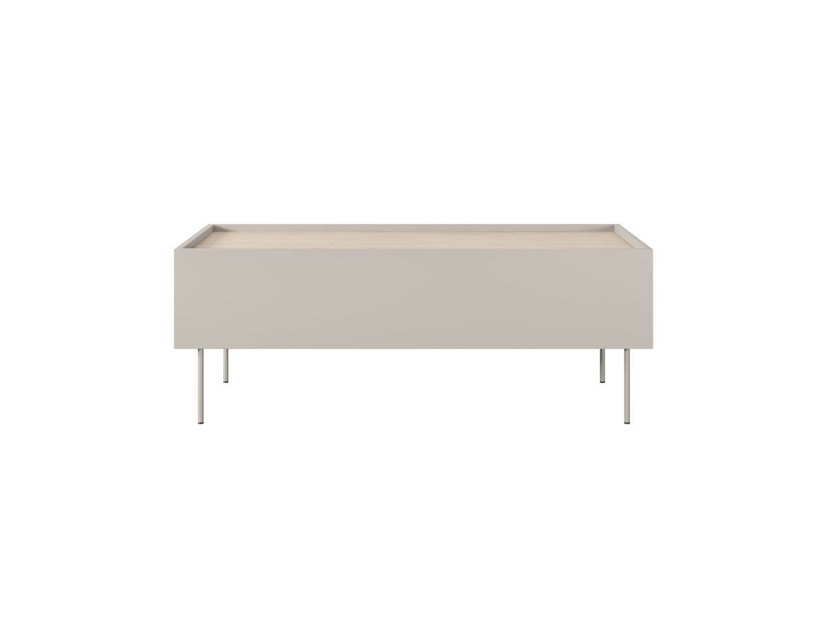 Table basse avec 2 tiroirs 120 cm ATLAS beige — vue 4