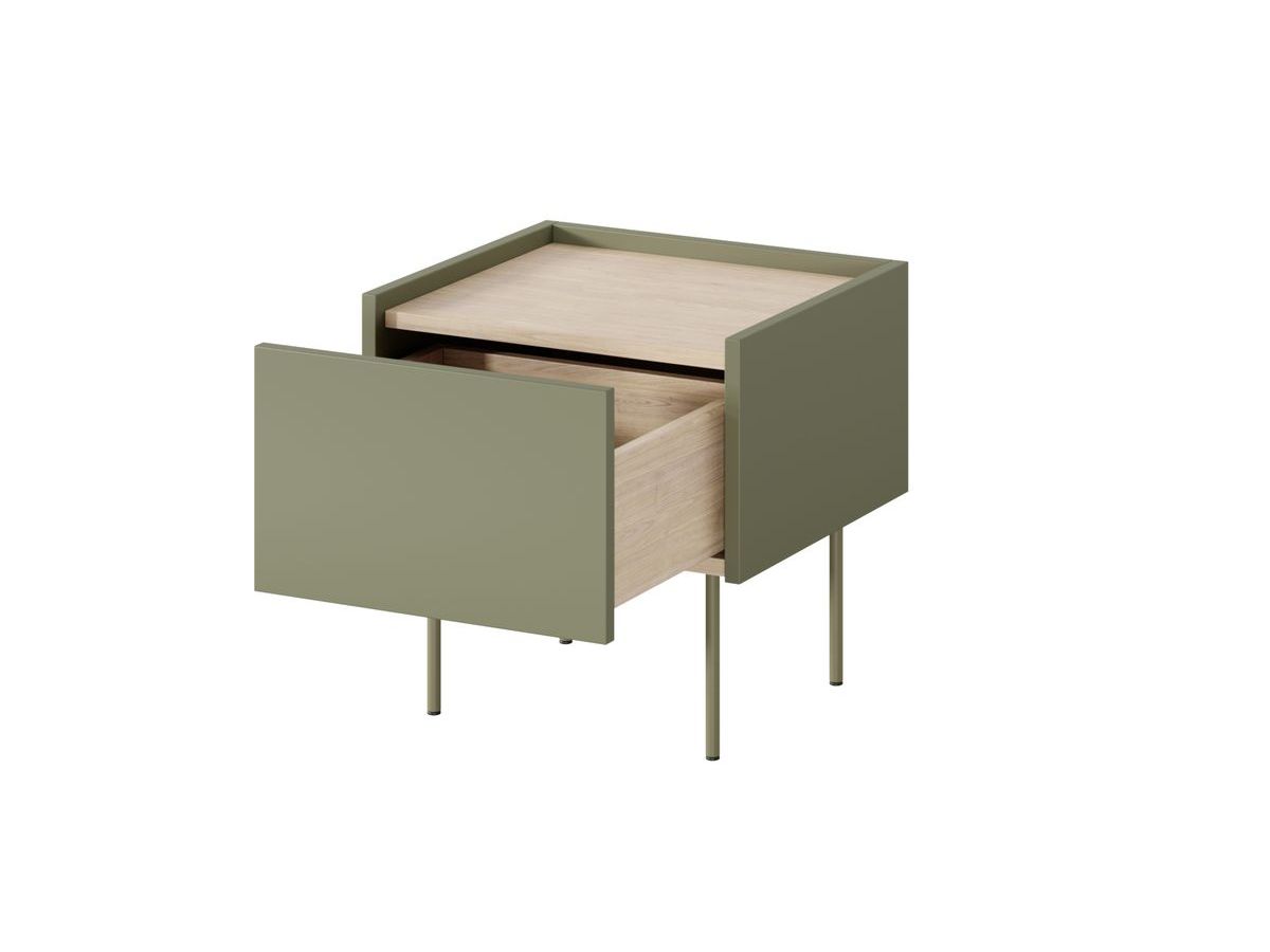 Table de chevet 1 tiroir ATLAS vert — vue 5