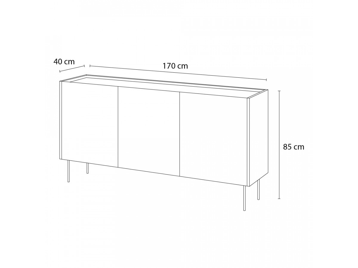 Buffet 3 portes 170 cm ATLAS