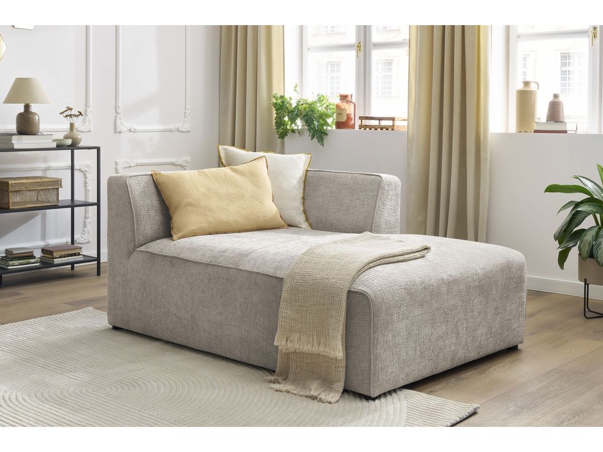 Méridienne pour canapé modulable MEGEVE tissu texturé