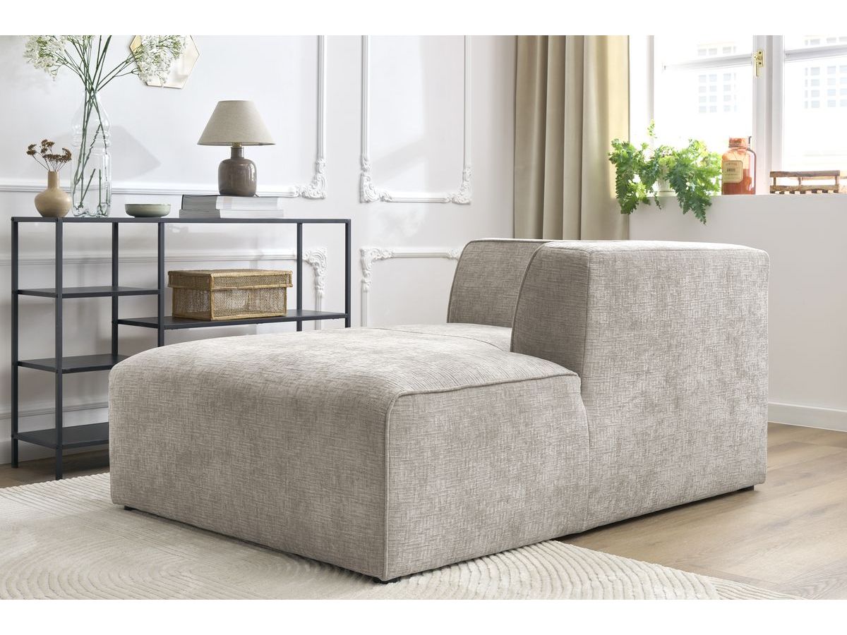 Méridienne pour canapé modulable MEGEVE tissu texturé