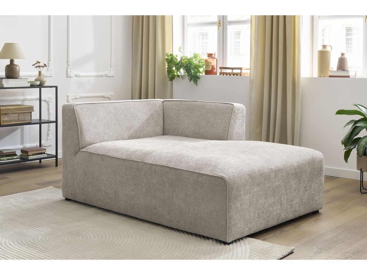 Méridienne pour canapé modulable MEGEVE tissu texturé
