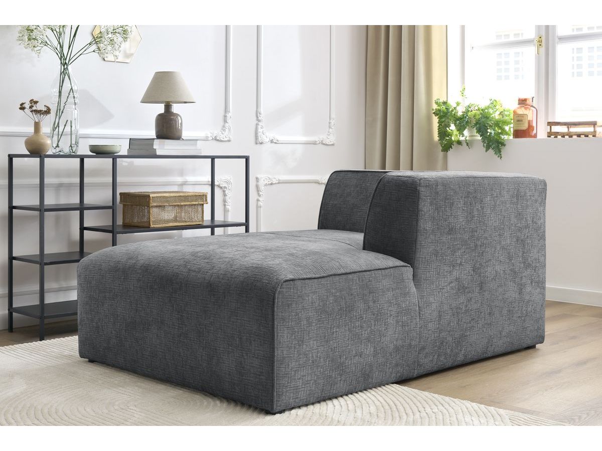 Méridienne pour canapé modulable MEGEVE tissu texturé