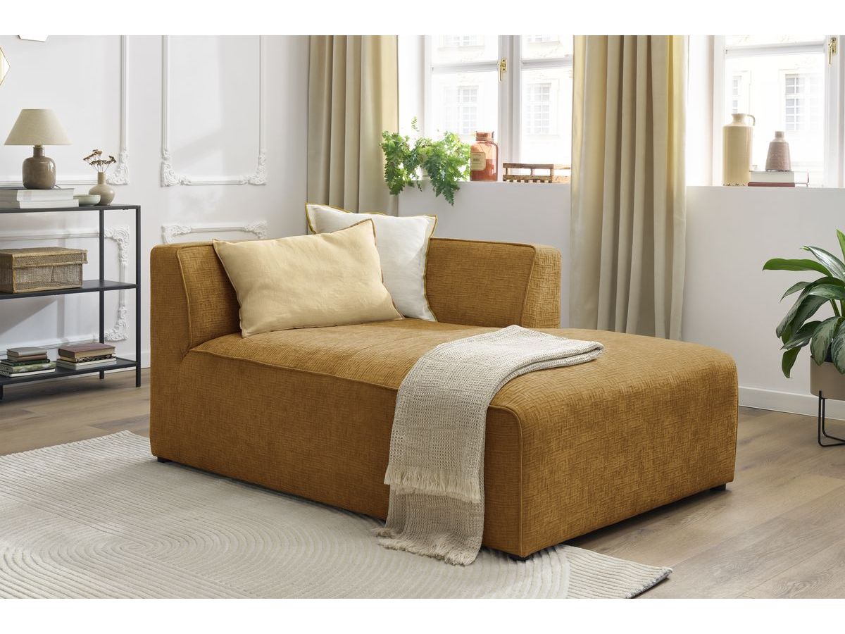 Méridienne pour canapé modulable MEGEVE tissu texturé