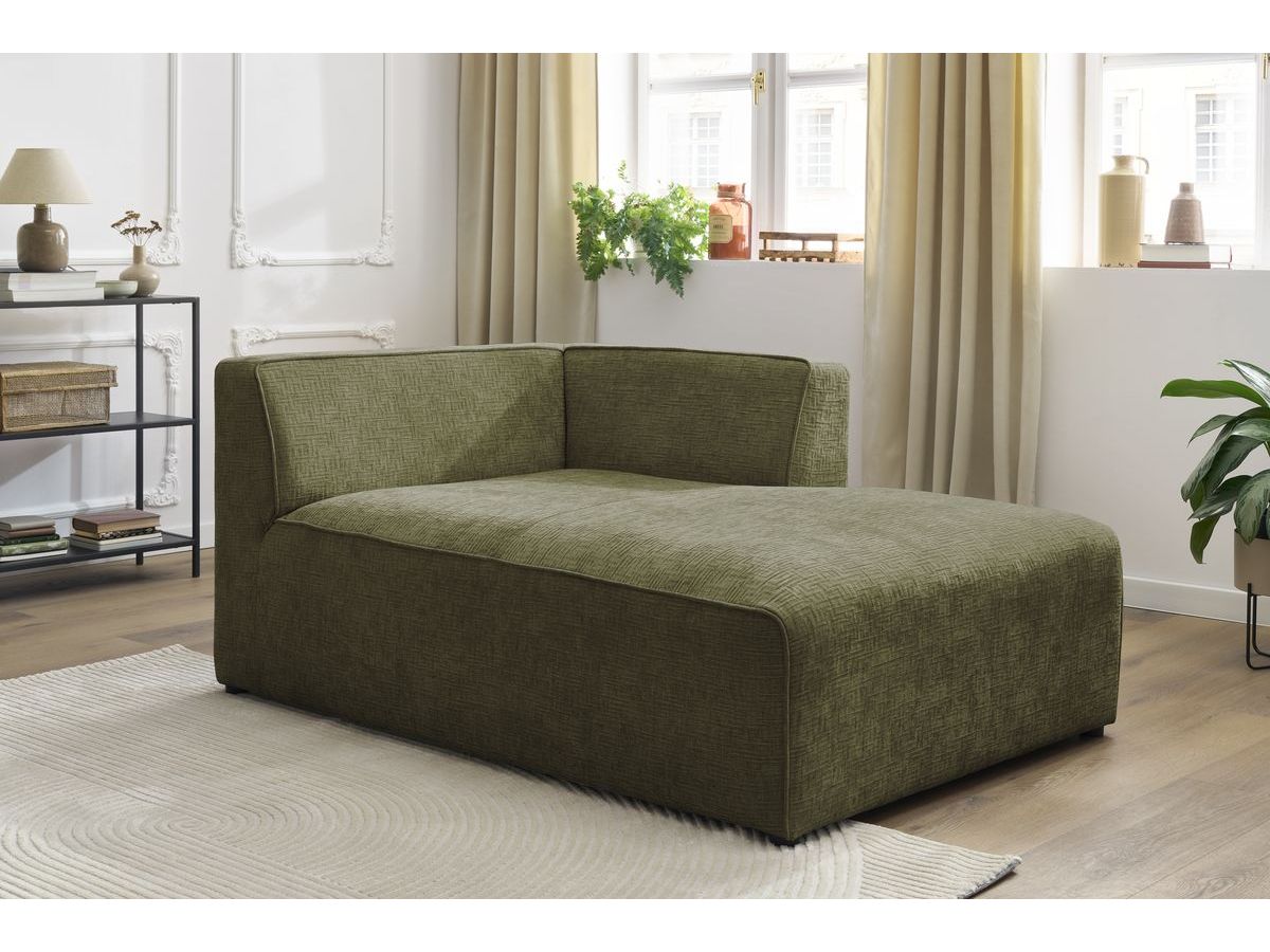 Méridienne pour canapé modulable MEGEVE tissu texturé