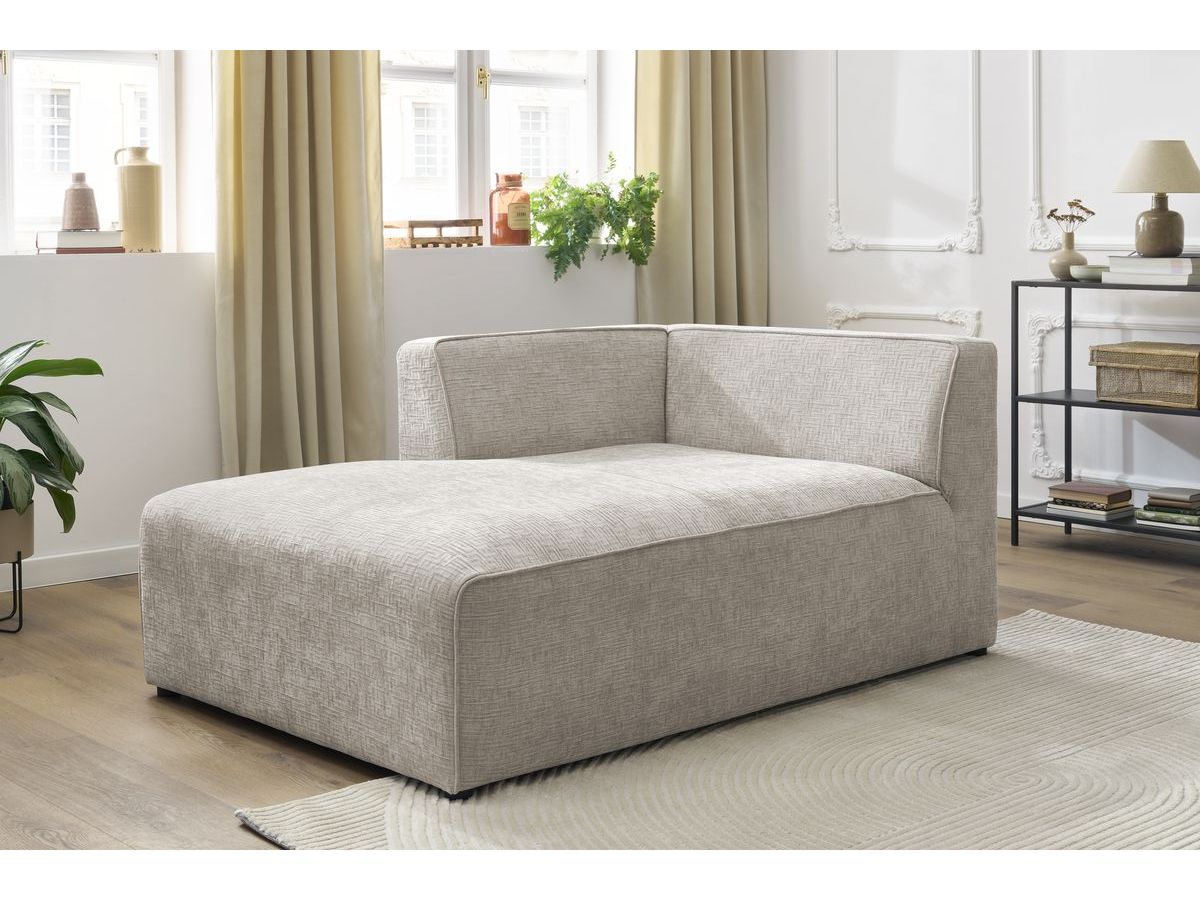 Méridienne pour canapé modulable MEGEVE tissu texturé | BOBOCHIC