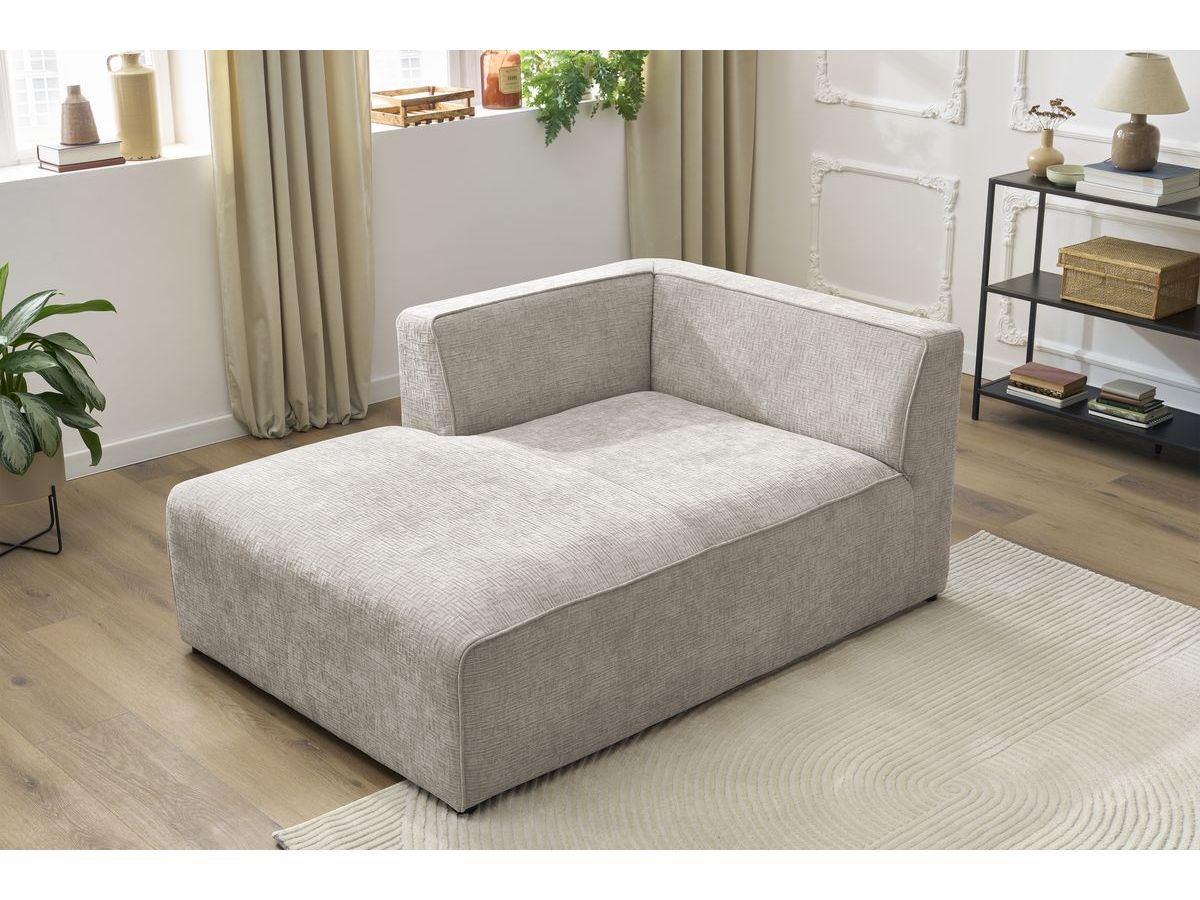 Méridienne pour canapé modulable MEGEVE texturé beige — vue 5