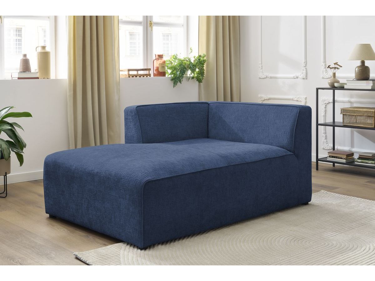 Méridienne pour canapé modulable MEGEVE tissu texturé