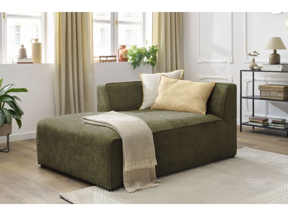 Méridienne pour canapé modulable MEGEVE tissu texturé