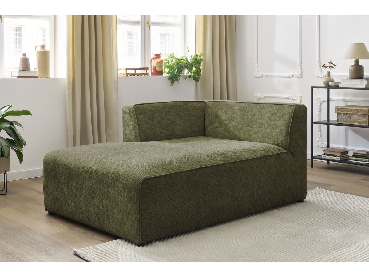 Méridienne pour canapé modulable MEGEVE tissu texturé