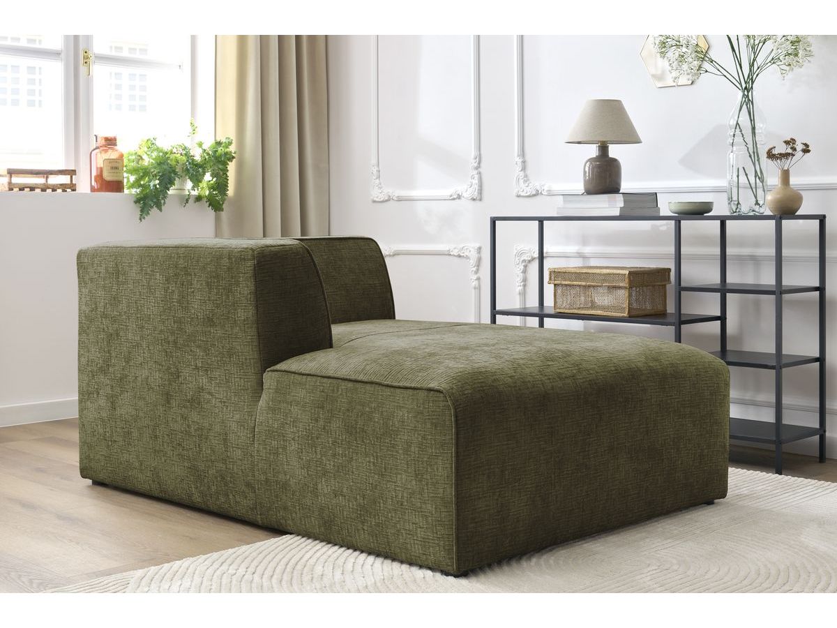 Méridienne pour canapé modulable MEGEVE tissu texturé