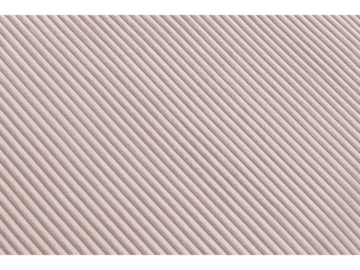Canapé panoramique fixe MEGEVE avec pouf tissu velours côtelé