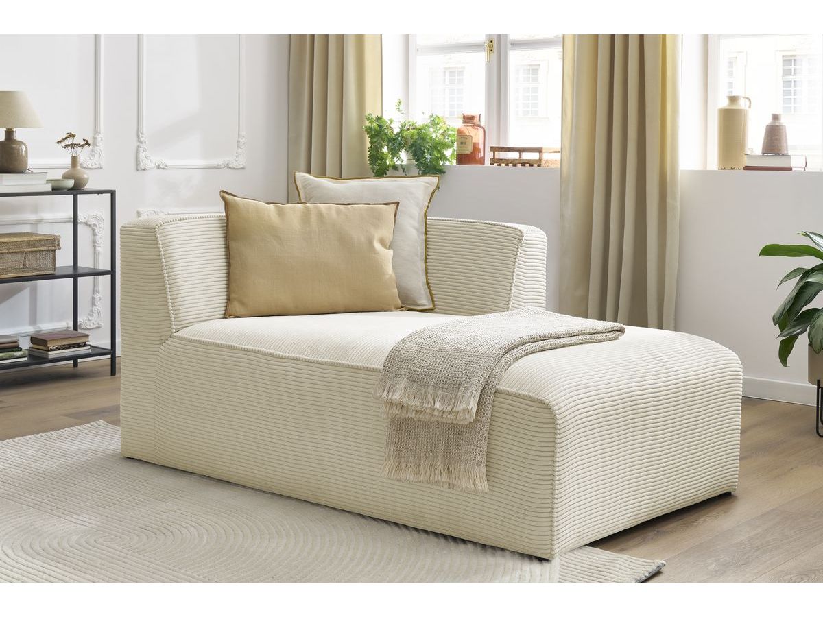 Chaise longue voor modulaire bank MEGEVE corduroy stof