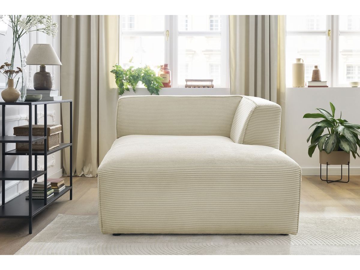 Chaise longue voor modulaire bank MEGEVE corduroy stof