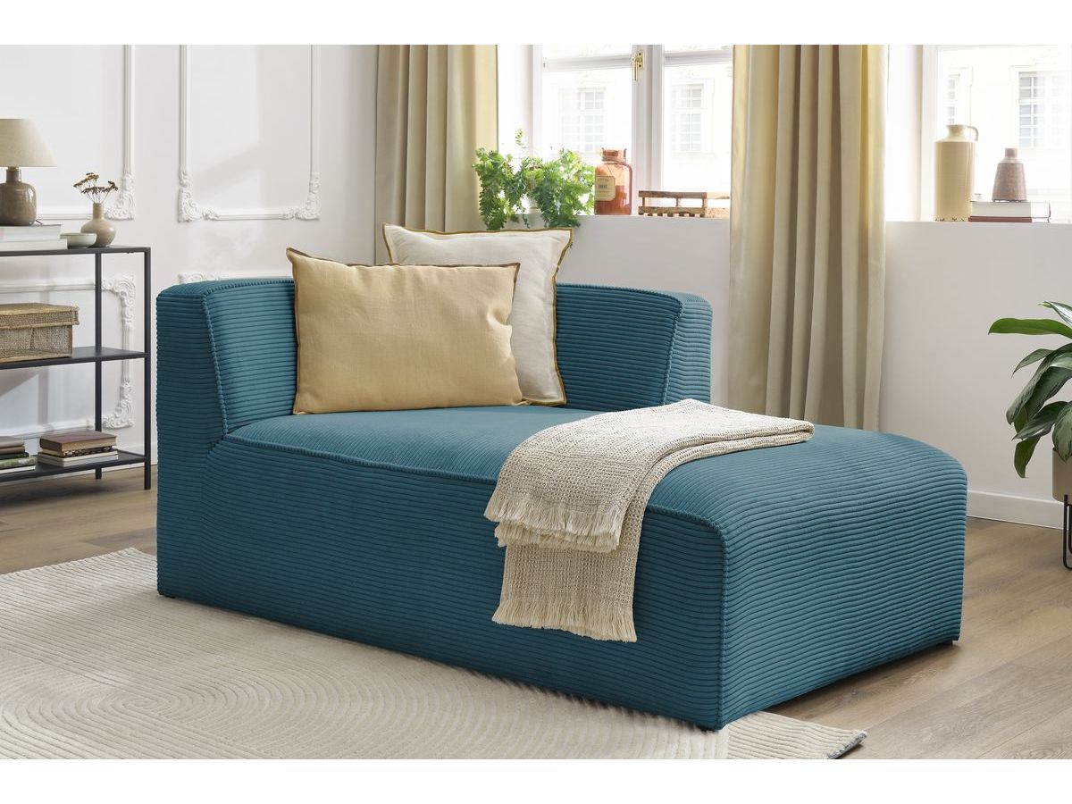 Chaise longue voor modulaire bank MEGEVE corduroy stof