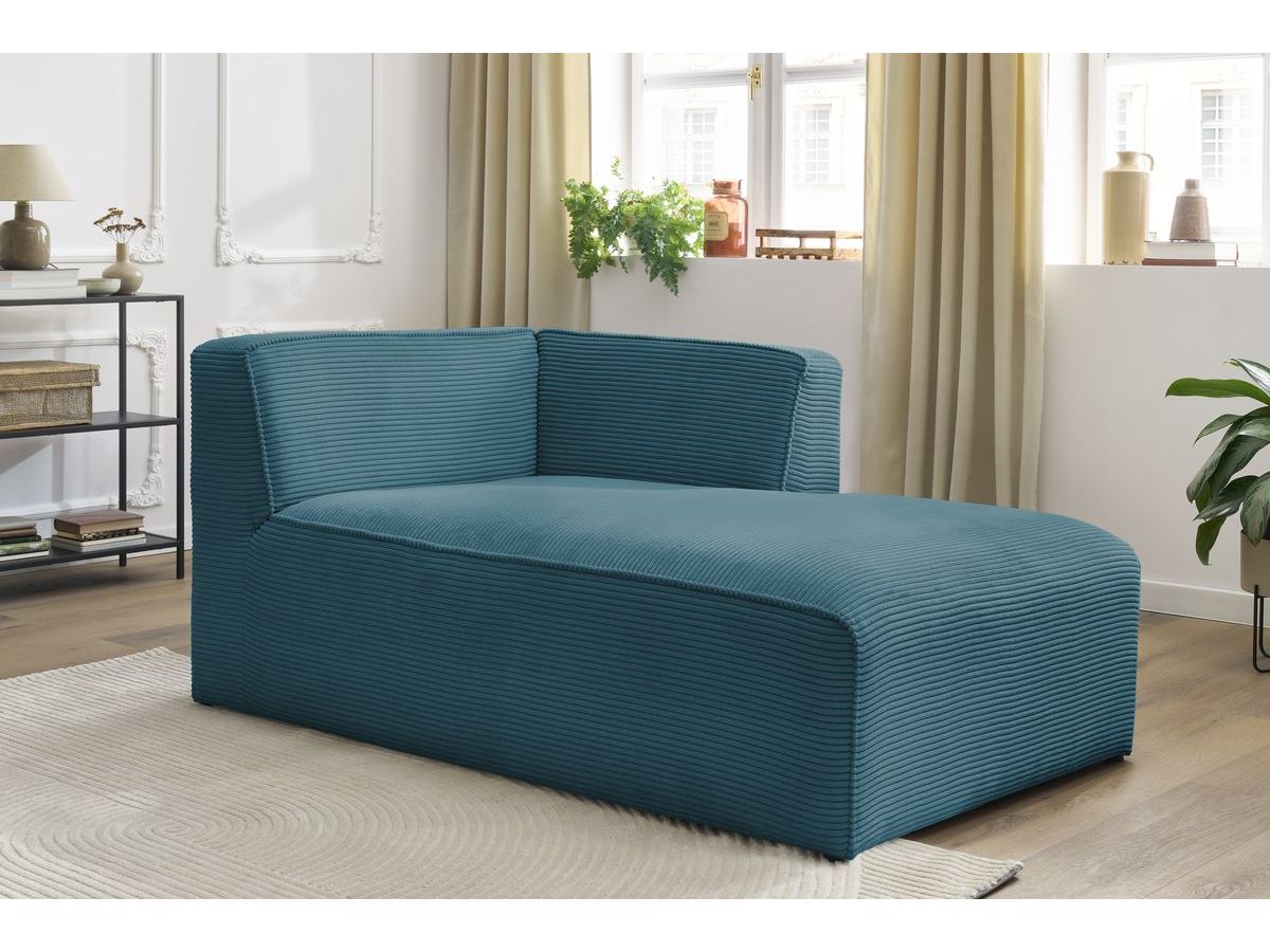 Chaise longue voor modulaire bank MEGEVE corduroy stof