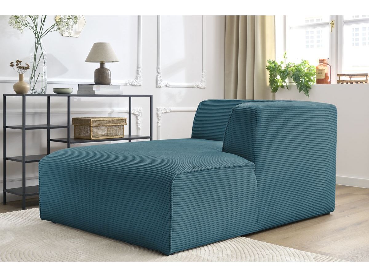 Chaise longue voor modulaire bank MEGEVE corduroy stof