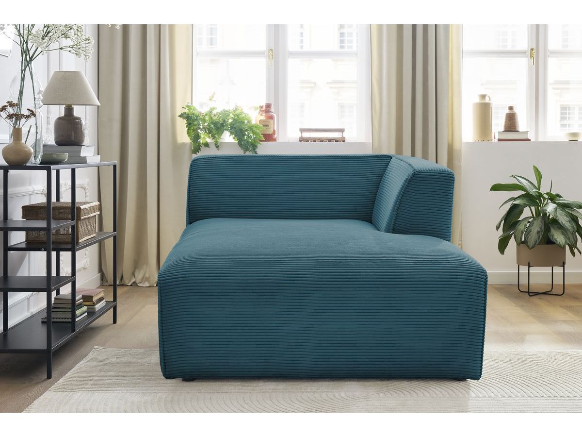 Chaise longue voor modulaire bank MEGEVE corduroy stof