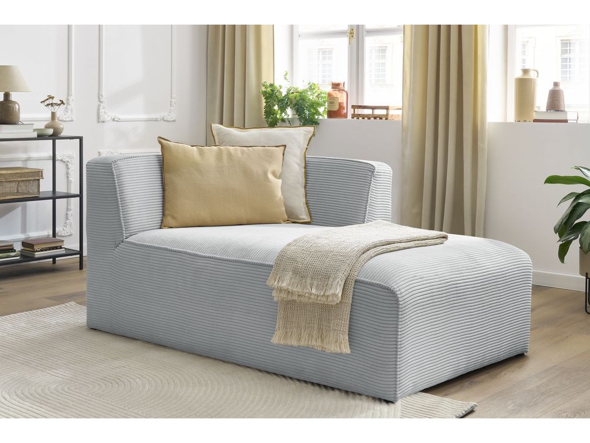 Chaise longue voor modulaire bank MEGEVE corduroy stof