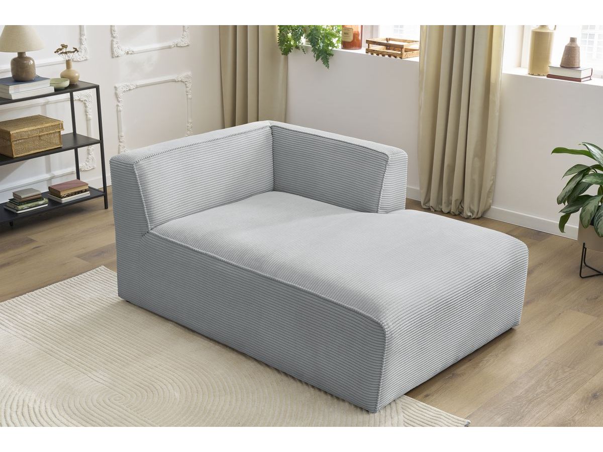 Chaise longue voor modulaire bank MEGEVE corduroy stof