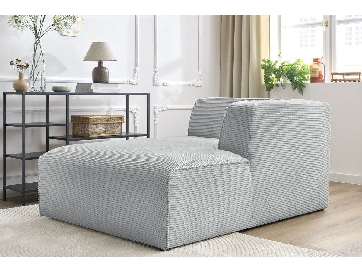 Chaise longue voor modulaire bank MEGEVE corduroy stof