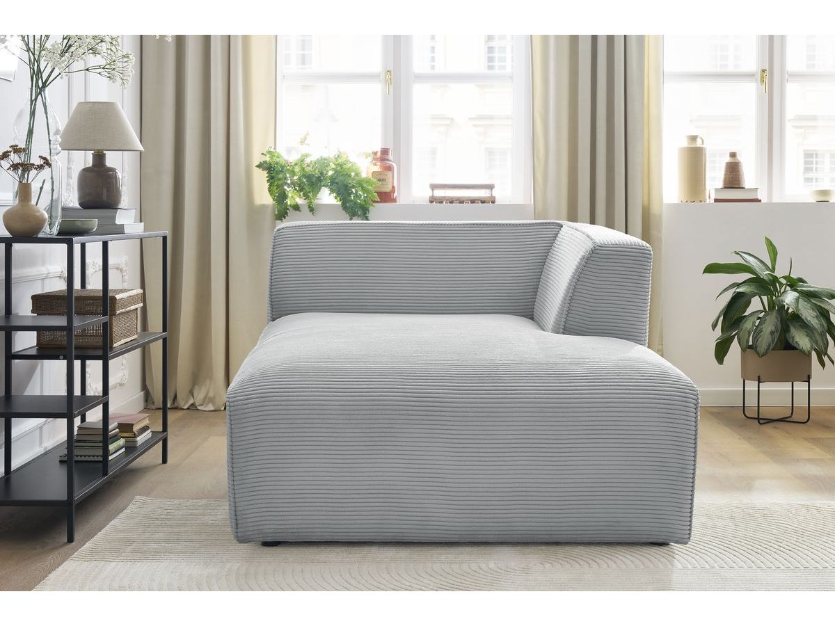 Chaise longue voor modulaire bank MEGEVE corduroy stof