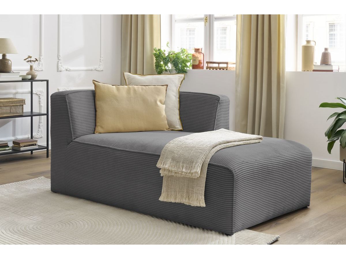 Chaise longue voor modulaire bank MEGEVE corduroy stof