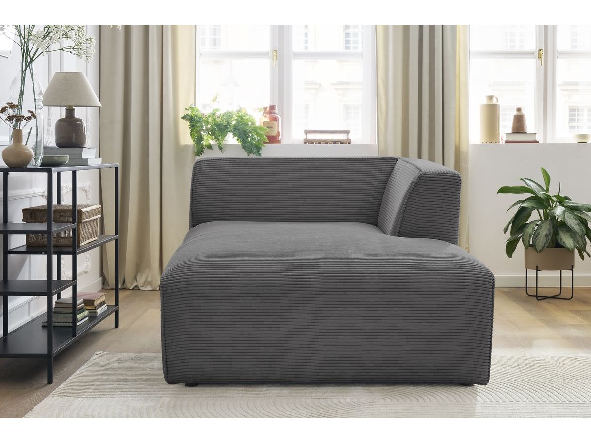 Chaise longue voor modulaire bank MEGEVE corduroy stof
