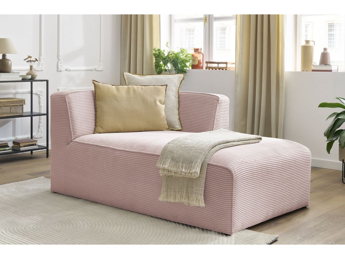Chaise longue voor modulaire bank MEGEVE corduroy stof