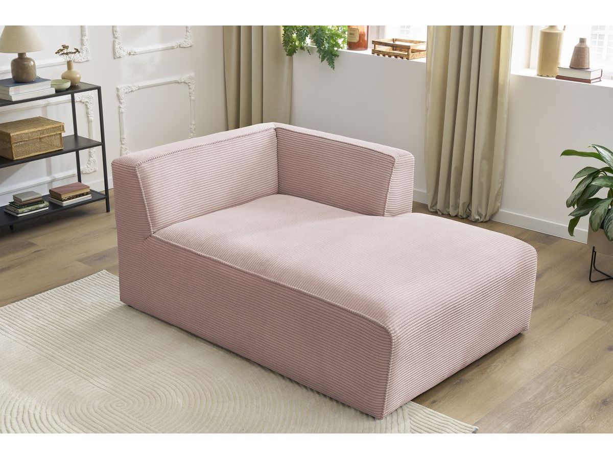 Chaise longue voor modulaire bank MEGEVE corduroy stof