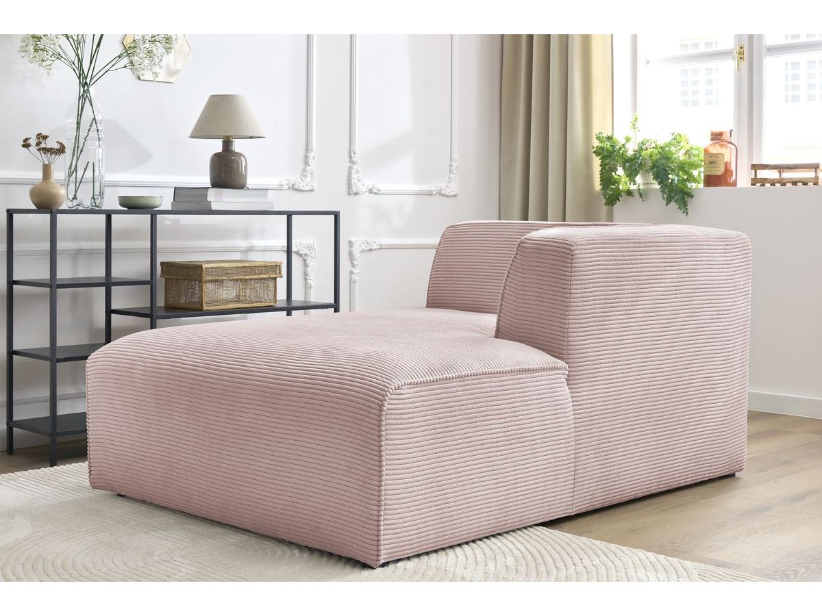 Chaise longue voor modulaire bank MEGEVE corduroy stof