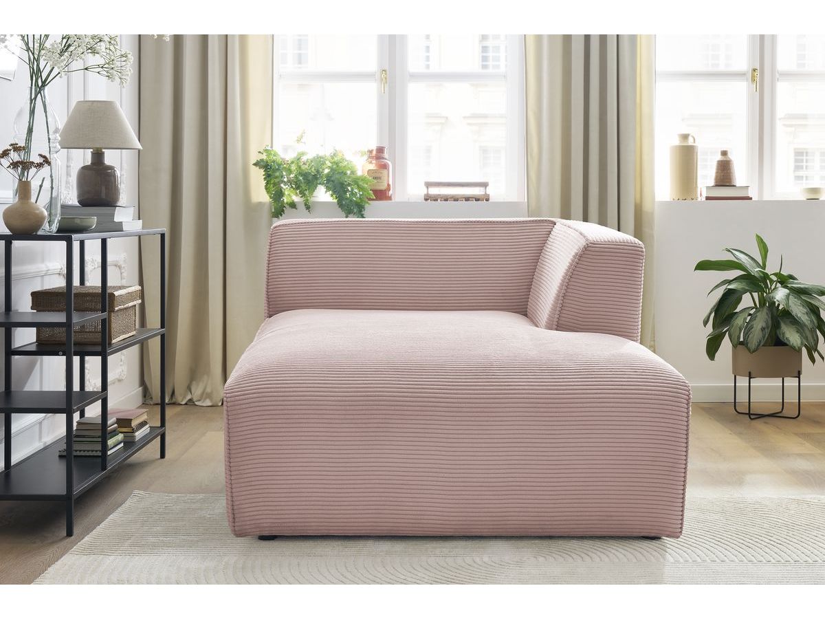 Chaise longue voor modulaire bank MEGEVE corduroy stof