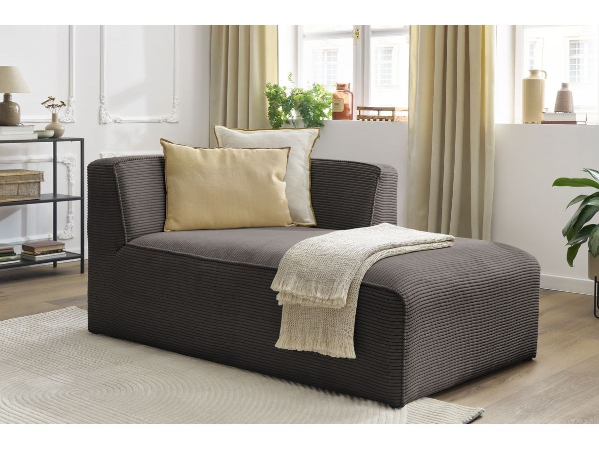 Chaise longue voor modulaire bank MEGEVE corduroy stof