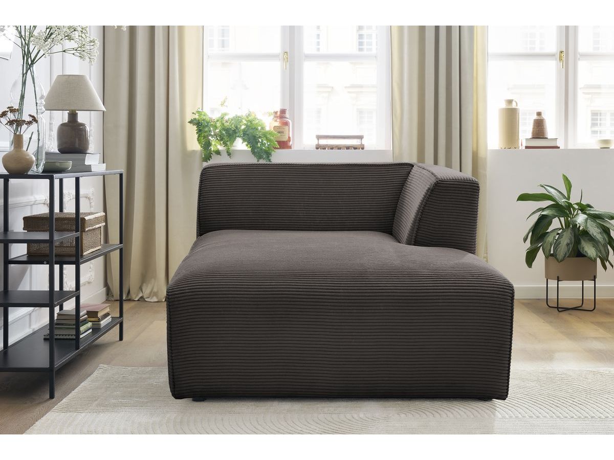 Chaise longue voor modulaire bank MEGEVE corduroy stof