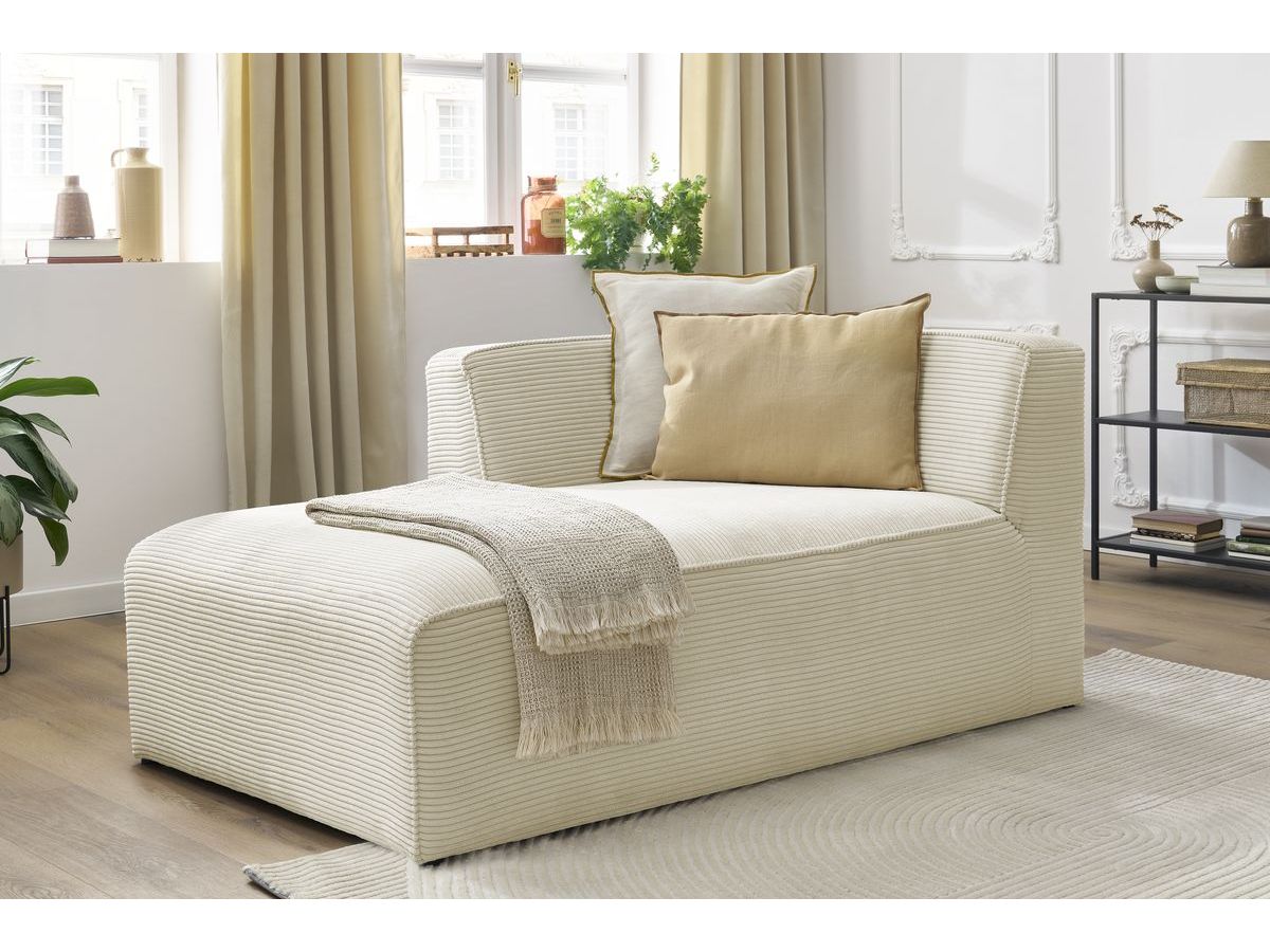 Chaise longue voor modulaire bank MEGEVE corduroy stof
