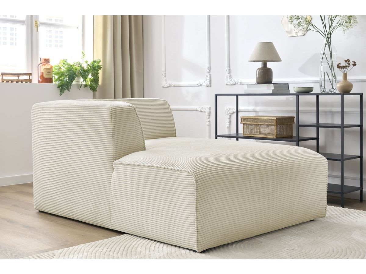 Chaise longue voor modulaire bank MEGEVE corduroy stof