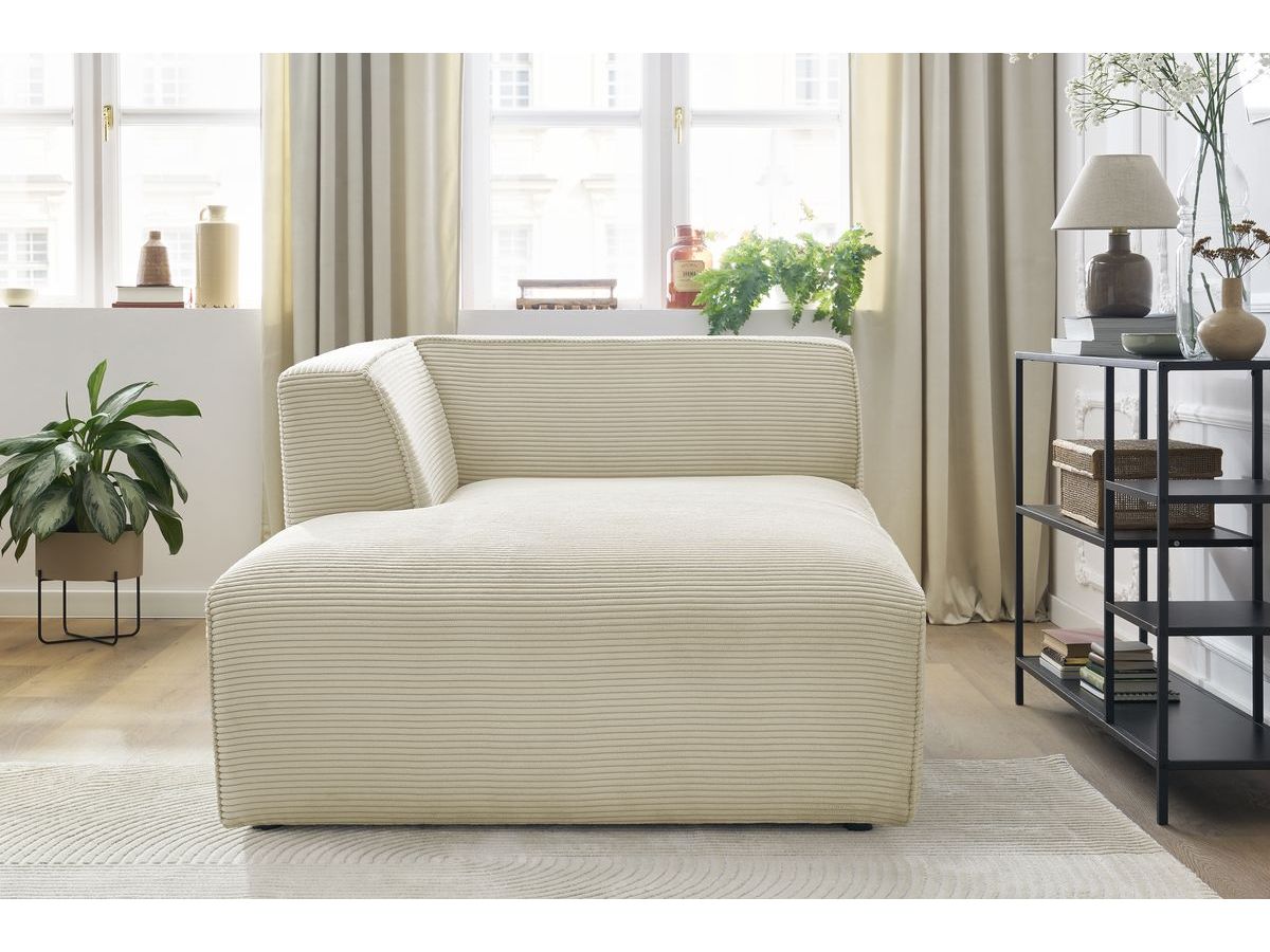 Chaise longue voor modulaire bank MEGEVE corduroy stof