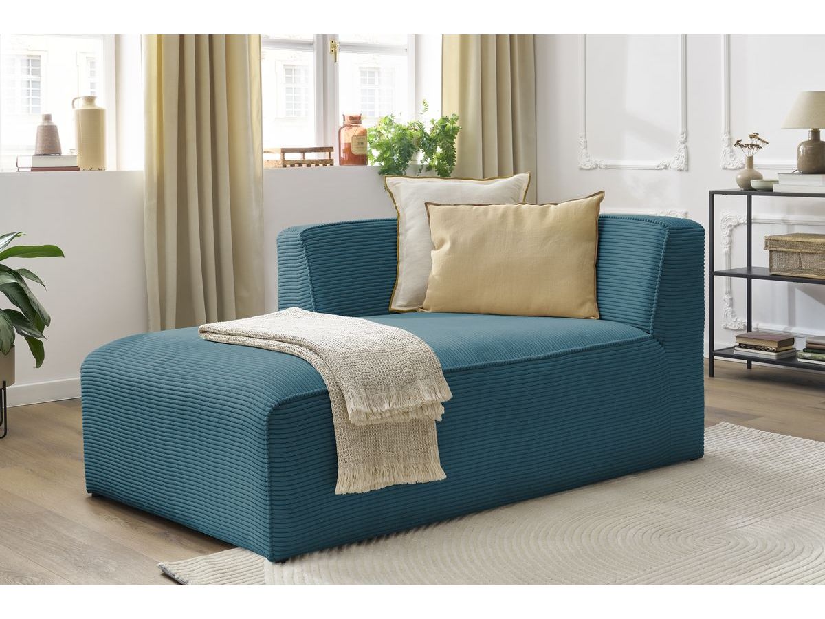 Chaise longue voor modulaire bank MEGEVE corduroy stof