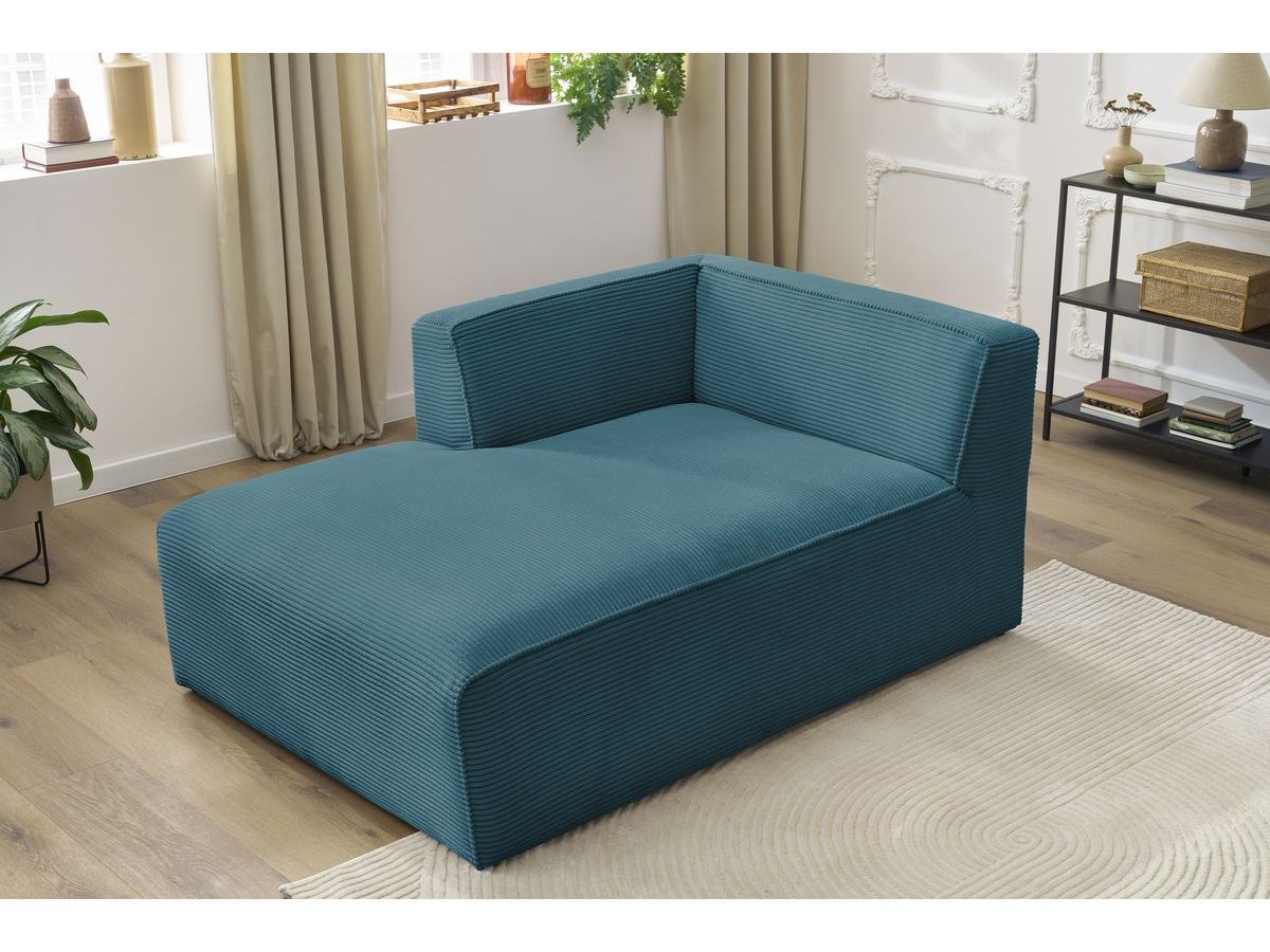 Chaise longue voor modulaire bank MEGEVE corduroy stof