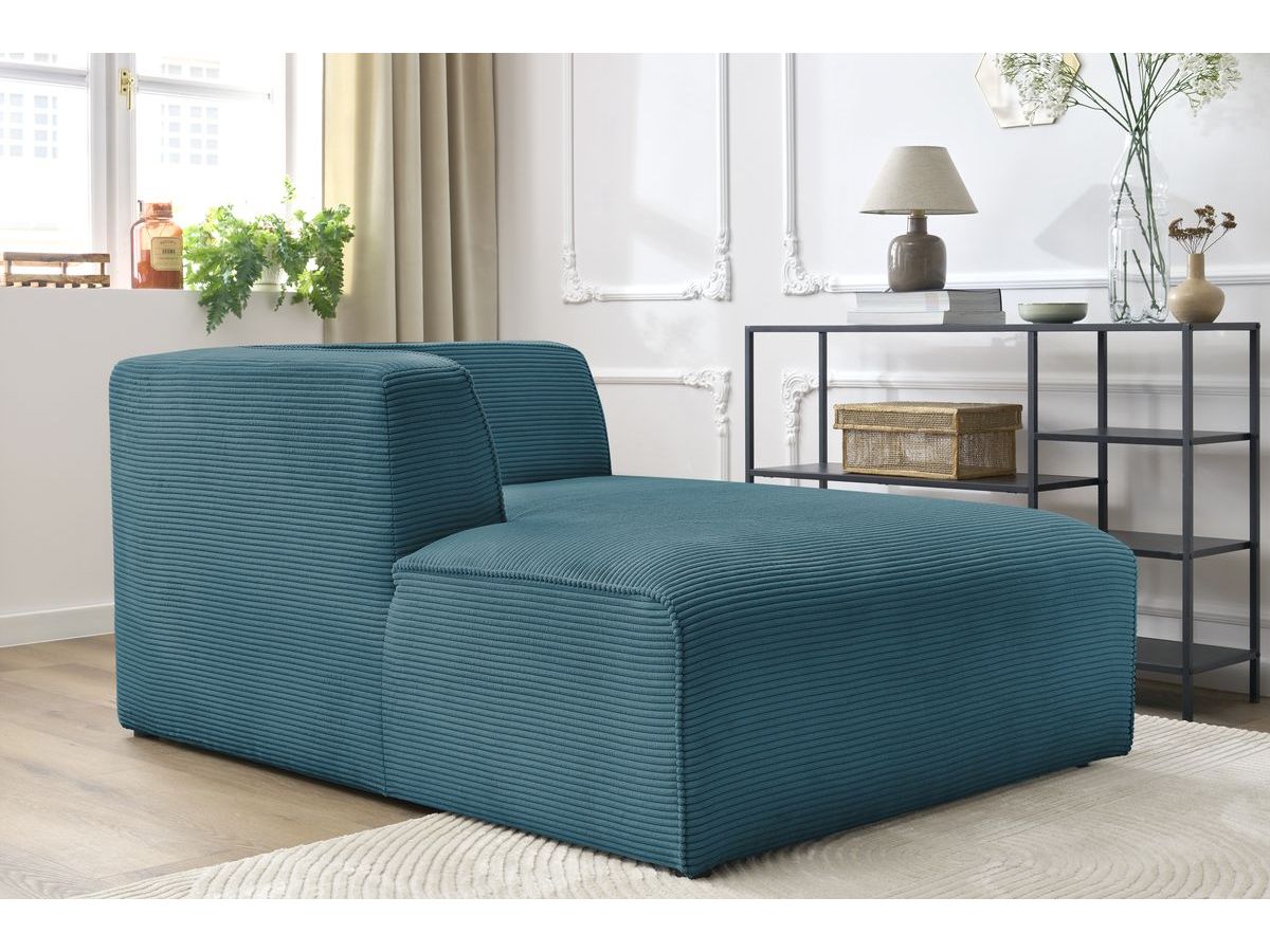Chaise longue voor modulaire bank MEGEVE corduroy stof