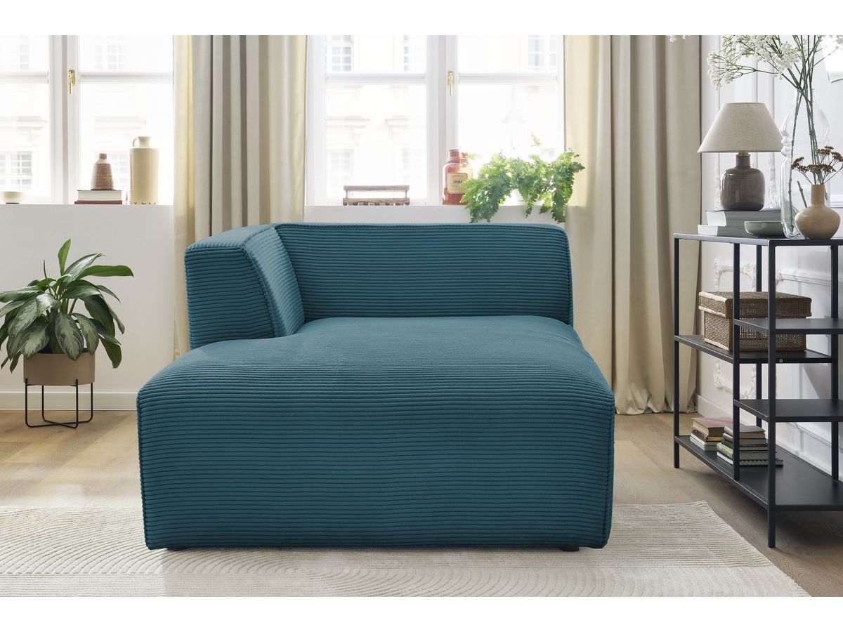 Chaise longue voor modulaire bank MEGEVE corduroy stof