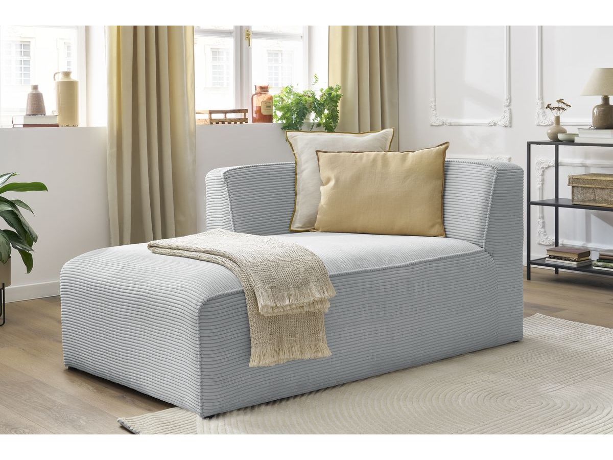 Chaise longue voor modulaire bank MEGEVE corduroy stof