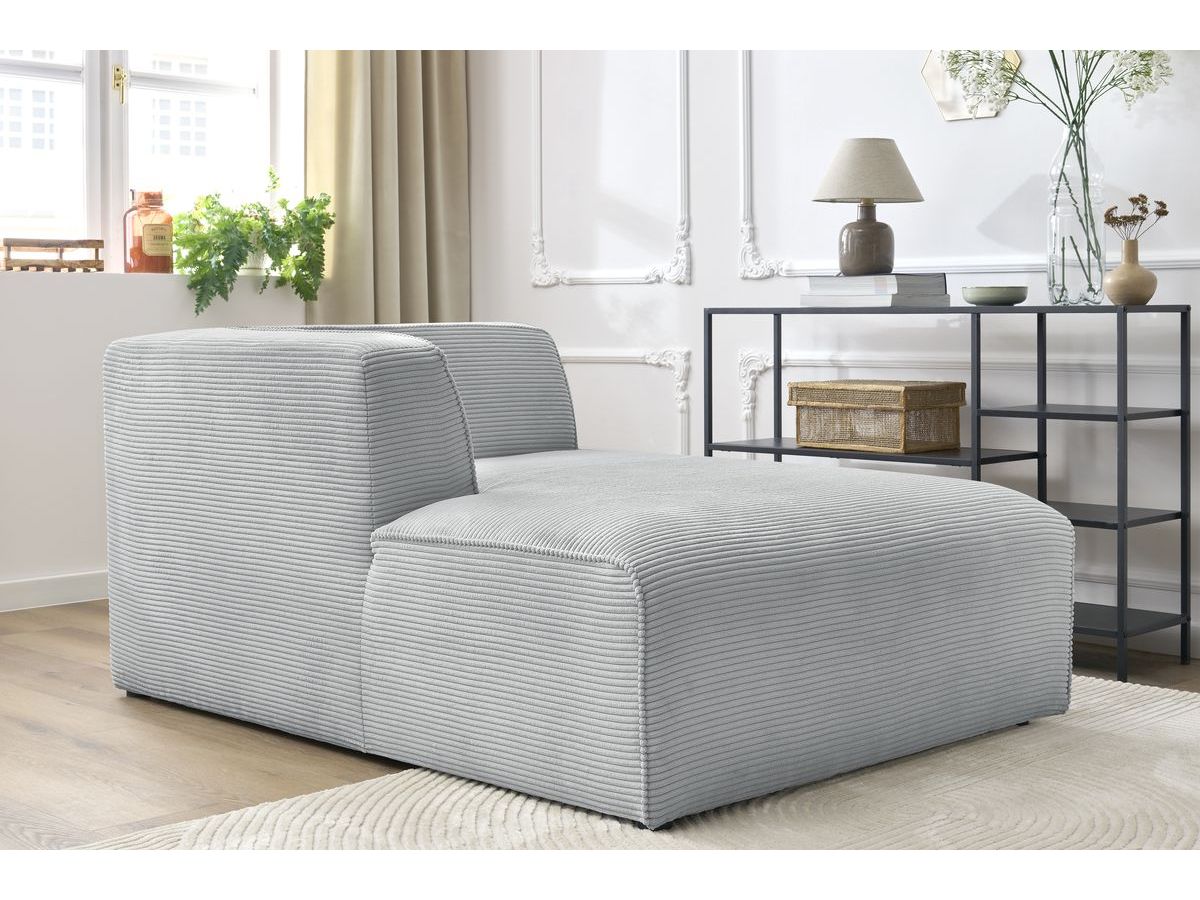 Chaise longue voor modulaire bank MEGEVE corduroy stof