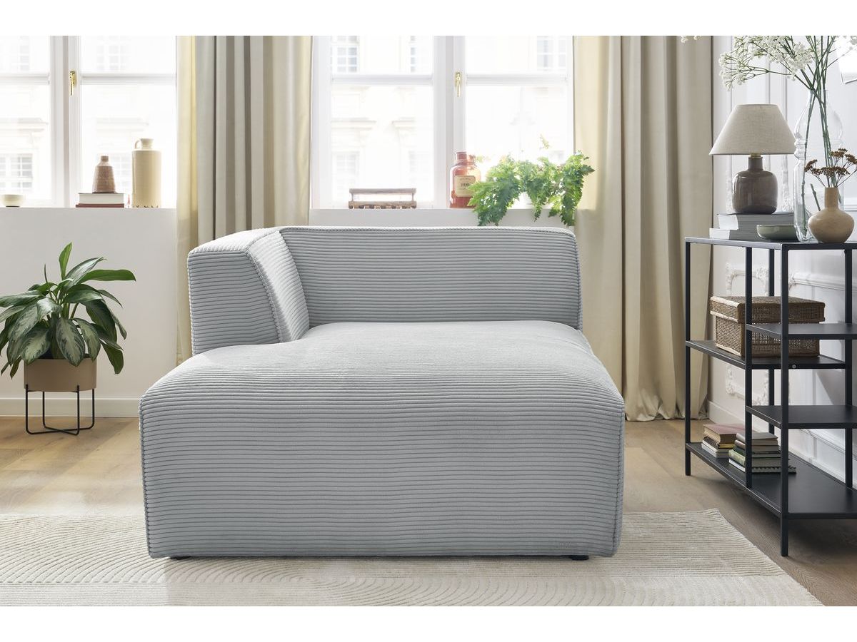 Chaise longue voor modulaire bank MEGEVE corduroy stof