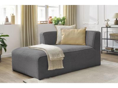 Méridienne pour canapé modulable MEGEVE tissu velours côtelé
