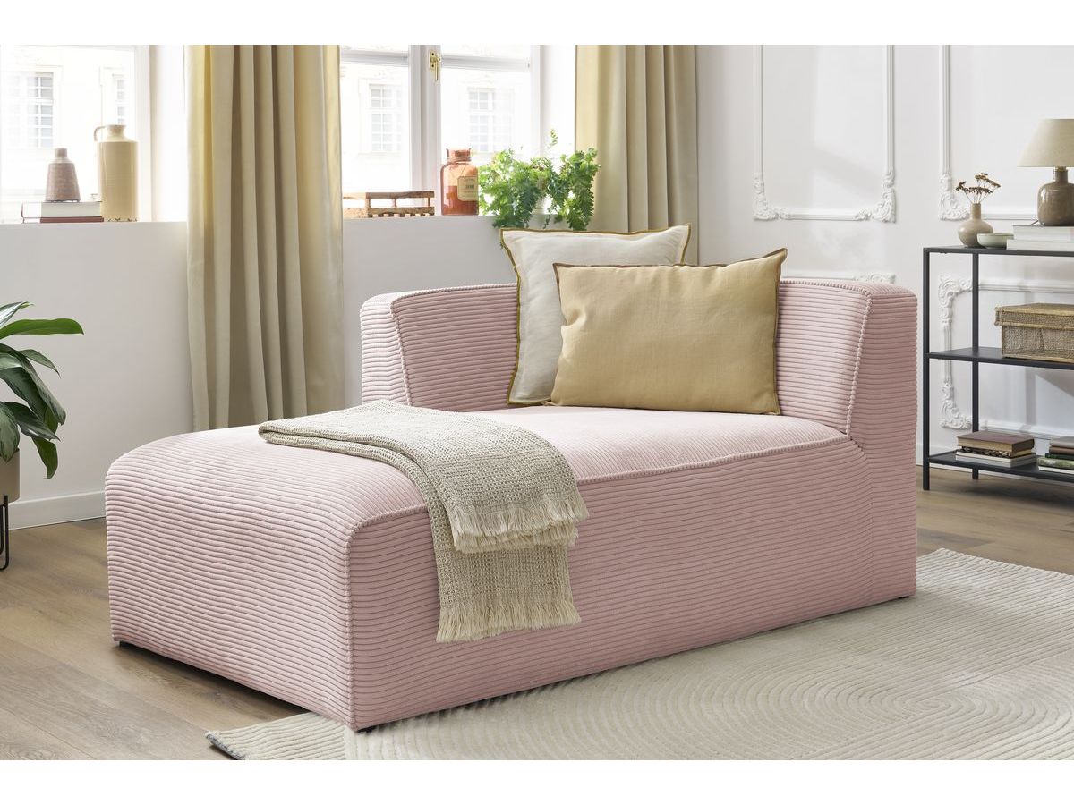Chaise longue voor modulaire bank MEGEVE corduroy stof