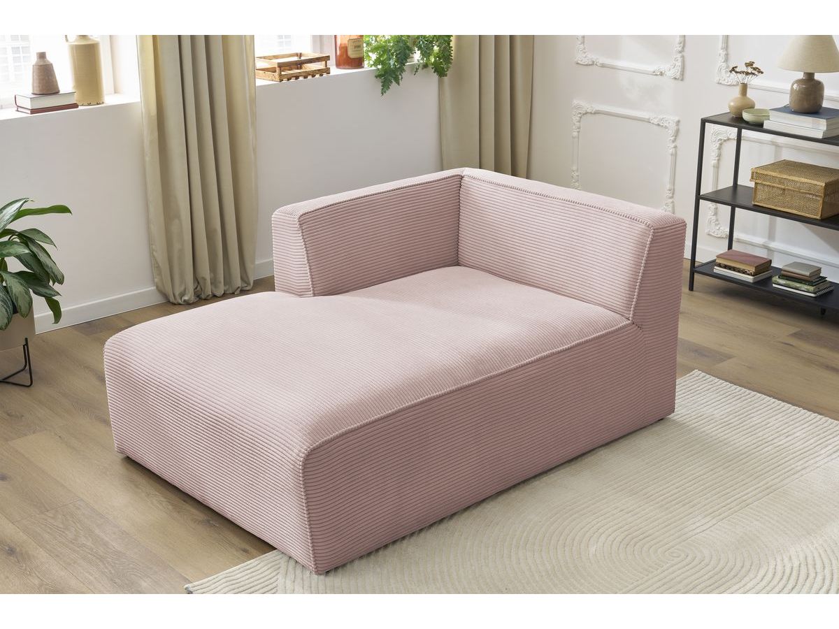 Chaise longue voor modulaire bank MEGEVE corduroy stof