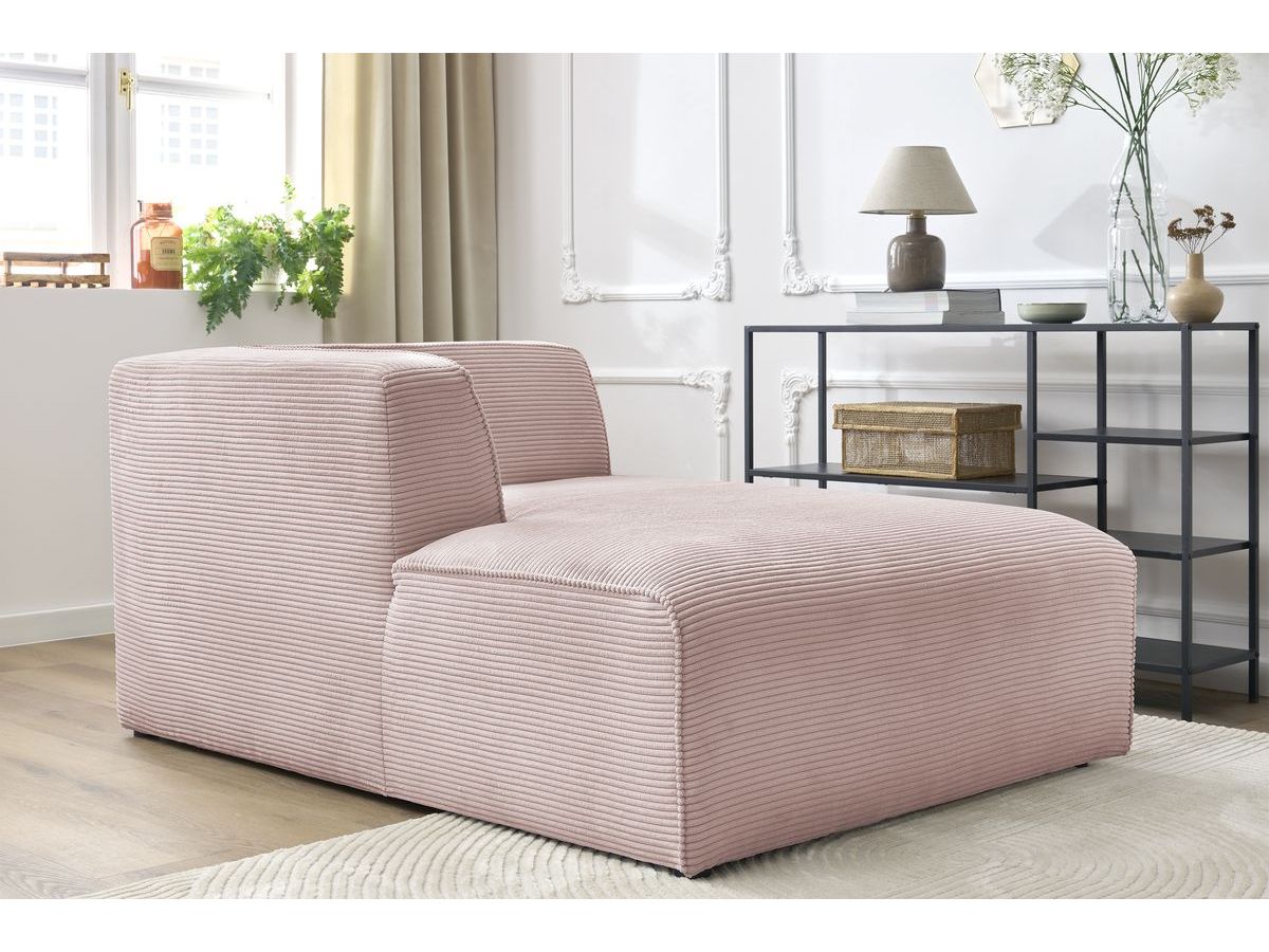 Chaise longue voor modulaire bank MEGEVE corduroy stof