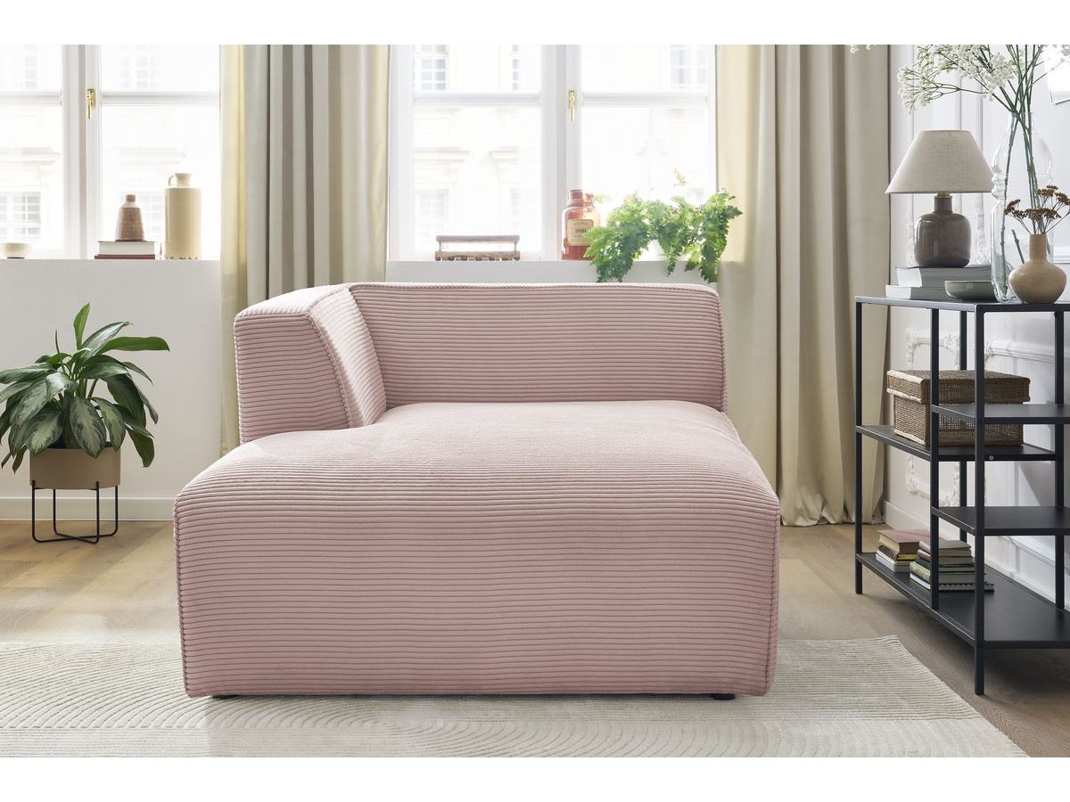 Chaise longue voor modulaire bank MEGEVE corduroy stof
