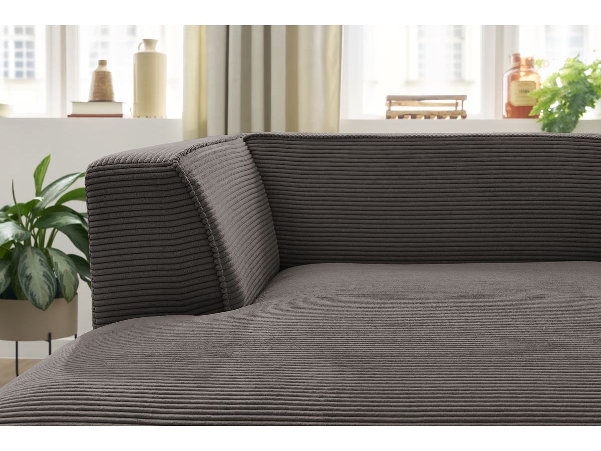 Chaise longue voor modulaire bank MEGEVE corduroy stof